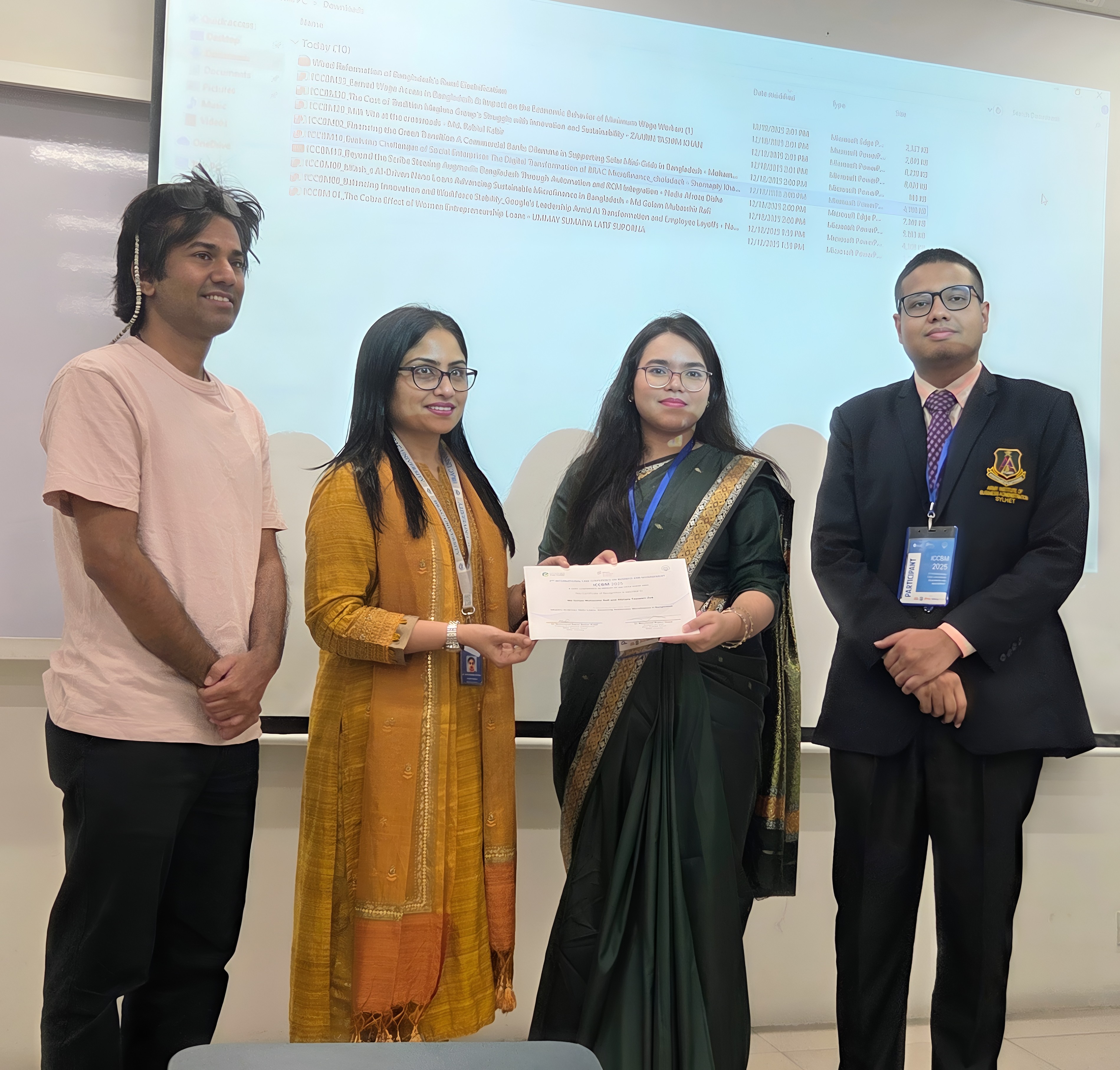 Research presentation at ICCBM 2025 Conference, BRAC University